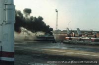 SRN4 The Prince of Wales (GH-2054) destroyed by fire at Dover